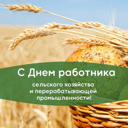 С Днем работника сельского хозяйства и перерабатывающей промышленности!